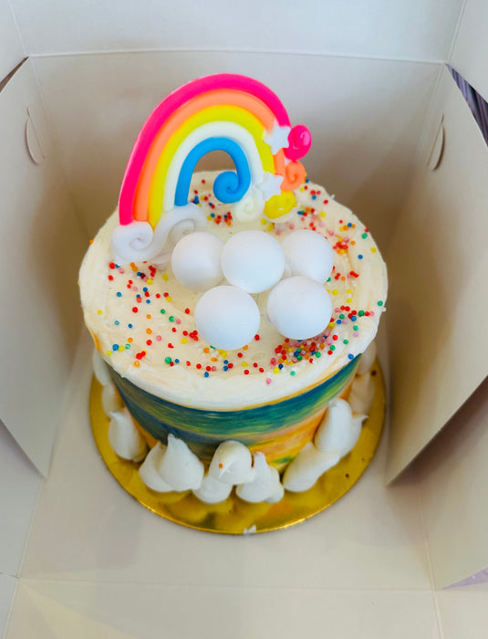 Balloon and Rainbow Cake