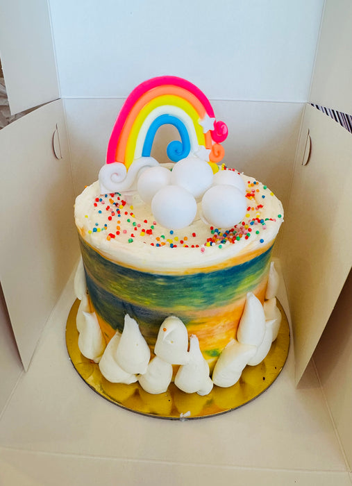 Balloon and Rainbow Cake